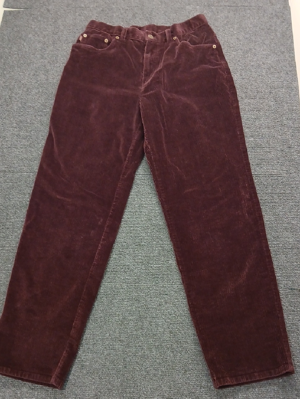 Ralph Lauren Women's Corduroy Pants in Merlot Color Sz 10